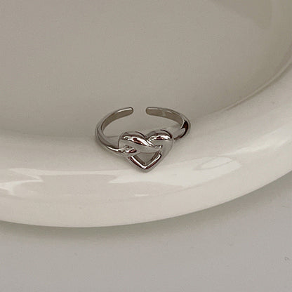 Sier Female Design Light Luxury Index Rings