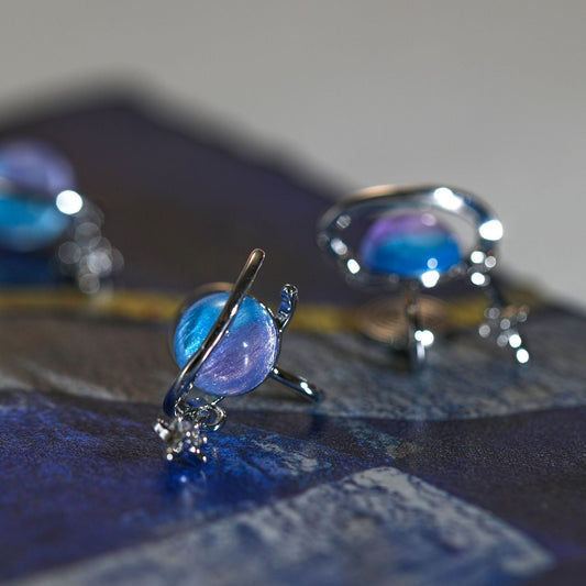 Women's Dream Starry Sky Planet Niche Design Earrings