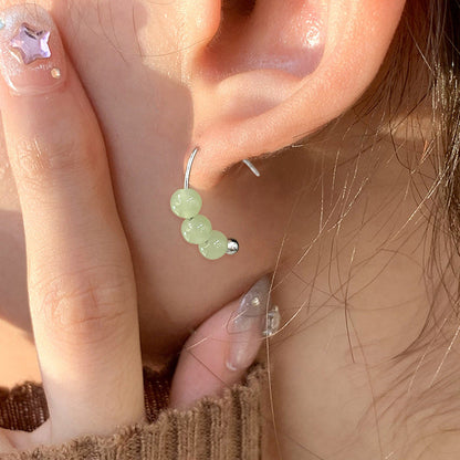 Jade Fairy Simple Vintage Ear High Profile Earrings