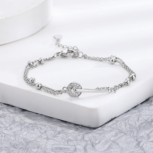 Innovative Fashion Adjustable Twin Rhinestone Girlfriends Bracelets