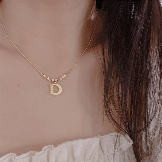 Steel Design Letter Temperamental Tassels Sweater Necklaces