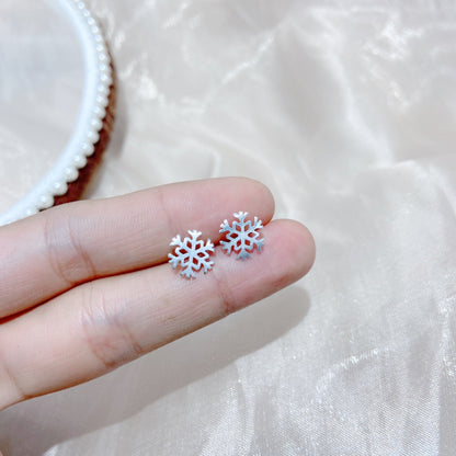 Sier Female Simple And Compact Delicate Earrings