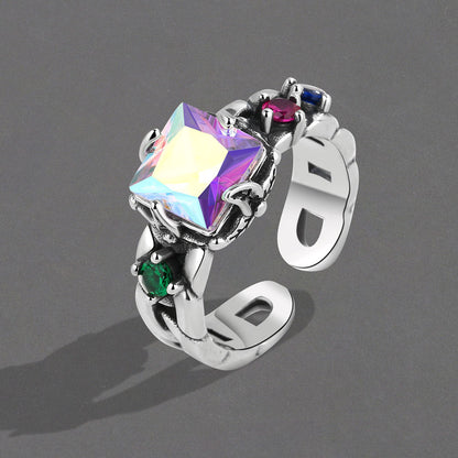Gradient Colorful Female Autumn Niche Design Rings