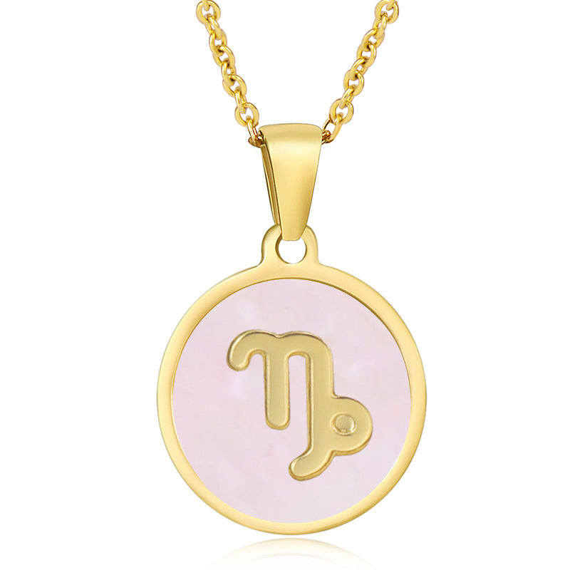 Shell Twee Constellations Stainless Constellation Pendant Necklaces
