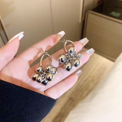 Cold Style Ball Tassel Female Niche Earrings