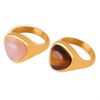 Stone Tigereye Retro Affordable Luxury Elegant Rings