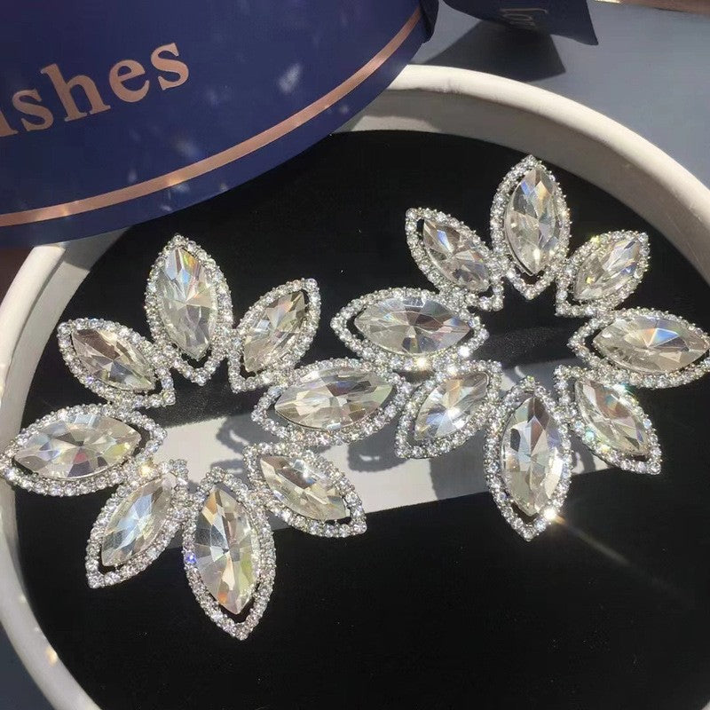 Shiny Diamond Flowers Luxury Fashion Banquet Party Clavicle Necklaces