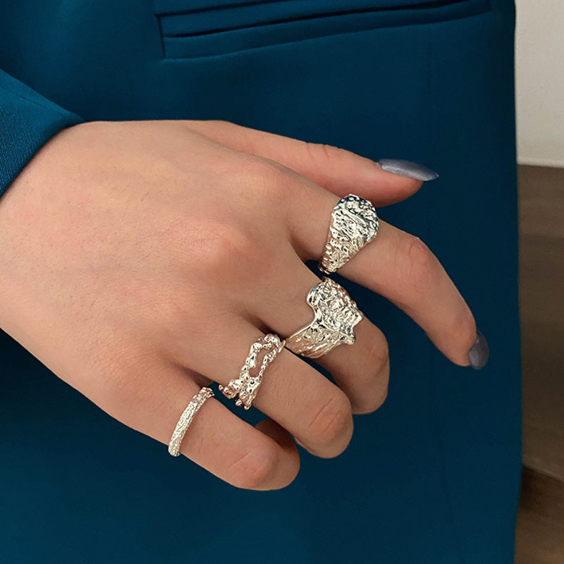 Fashion Korean Opening Sier Accessories Plated Rings