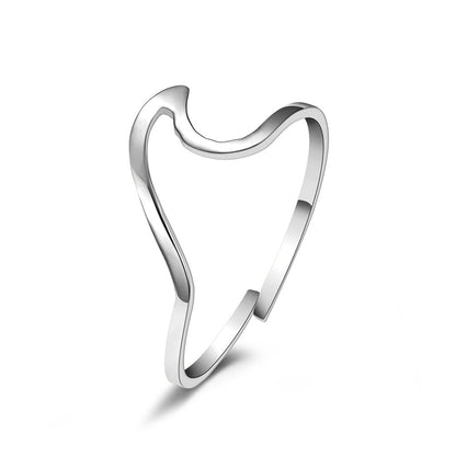 Women's Adjustable Elegant Titanium Steel Rose Gold Rings