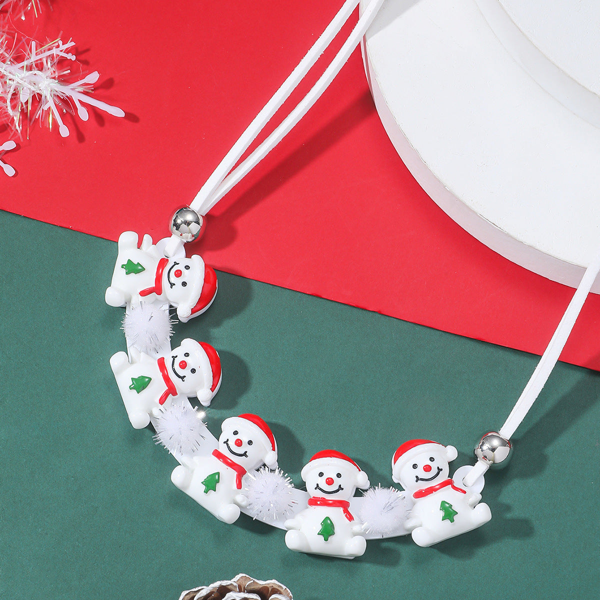 Creativity Santa Claus Gingerbread Man Bell Necklaces