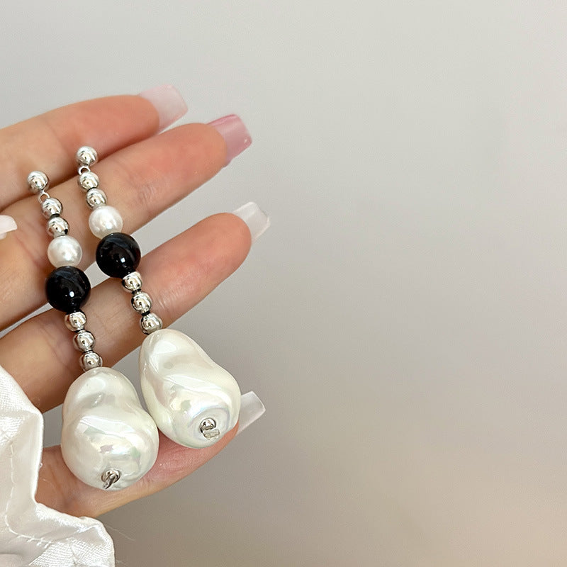 Women's Tassel Baroque Shell Pearl High Sense Earrings