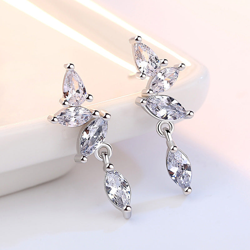 Women's Style Ear Ice Crystal Horse Eye Zircon Stylish Earrings