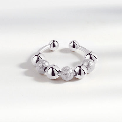 Women's Rotating With Beads Single Circle Adjustable Rings