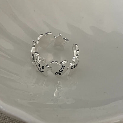 High-grade Cold Style Retro Sweet Star Rings