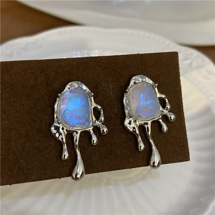 Women's Irregular Geometric Lava Sweet Cool Niche Design Unique Earrings