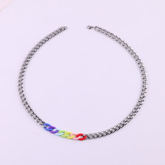 Men's Ornament Side Cuban Personalized Stainless Steel Necklaces