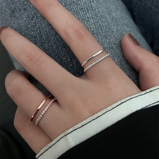 Female Cold Style Fashion Personality Dual Rings