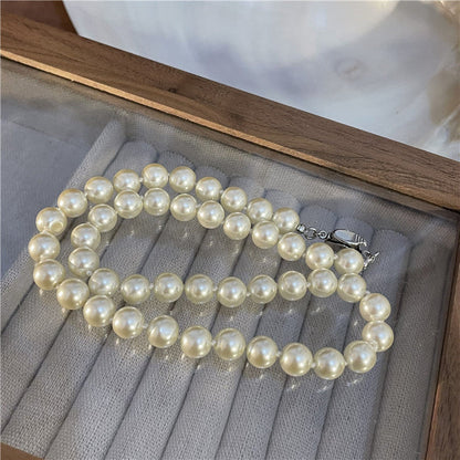 Imitation Pearl Female Graceful High-grade Sweater Necklaces
