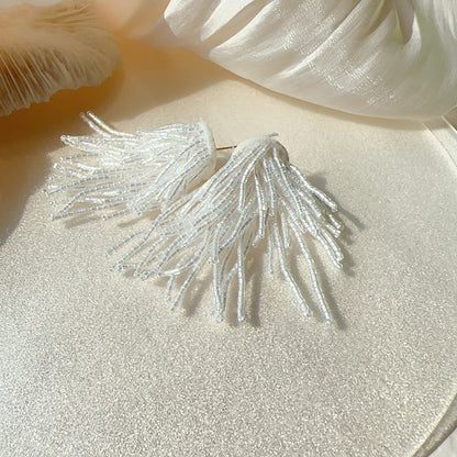 Thousand Gold Visual Sense Dark Waterfall Tassel Ear Personalized Earrings