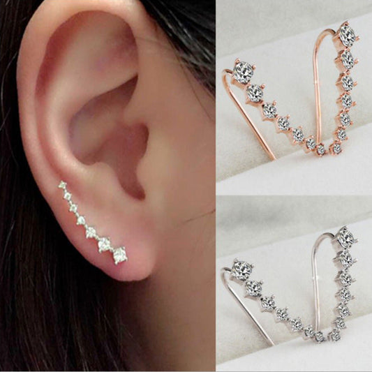 From You Have Rhinestone Long Seven Ear Earrings