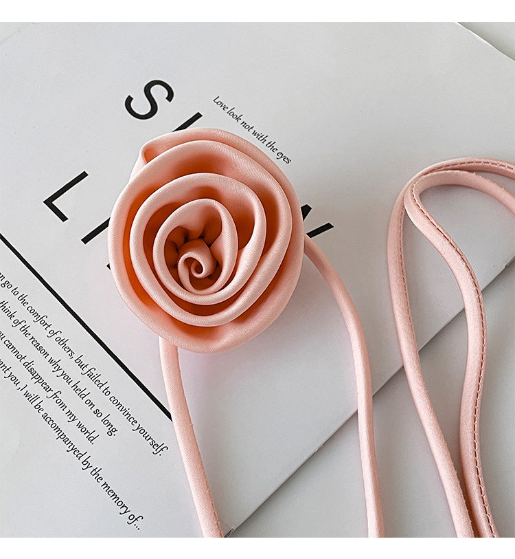 Neck Rose Three-dimensional Flower Clavicle Chain Necklaces