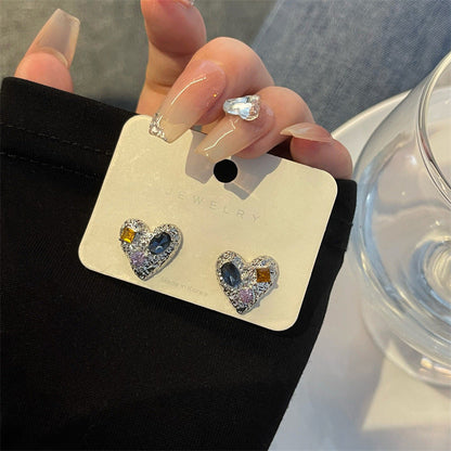 Heart Female Niche Design Trendy High Class Earrings