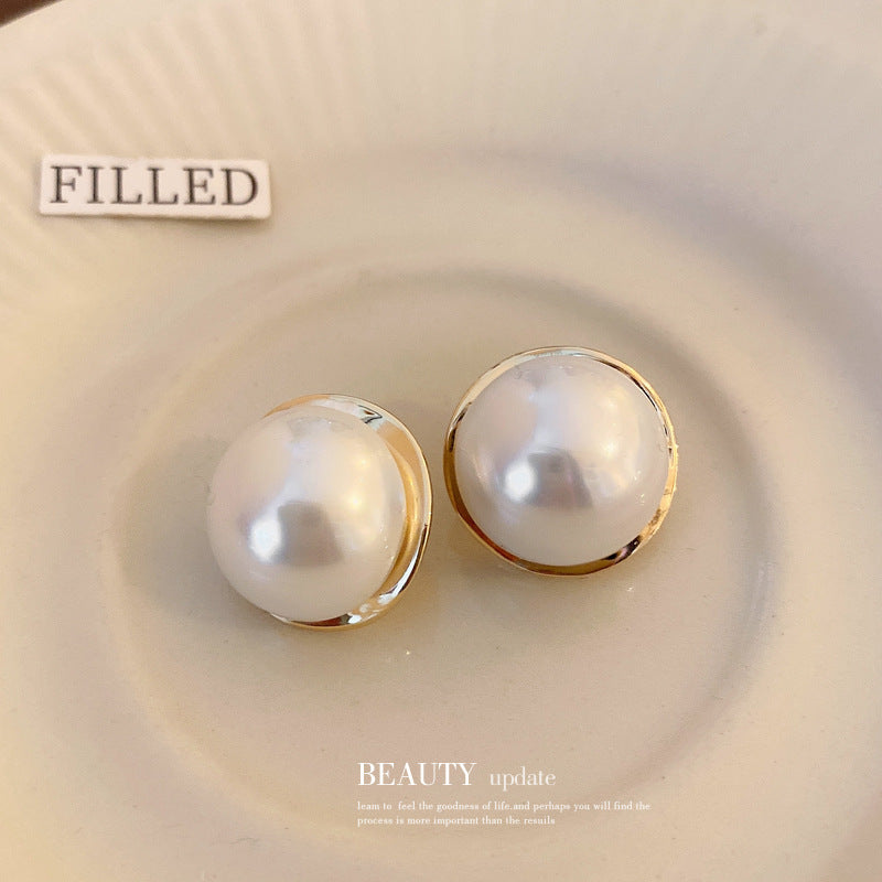 Pearl Geometric Fashion Minimalist Design Ear Earrings