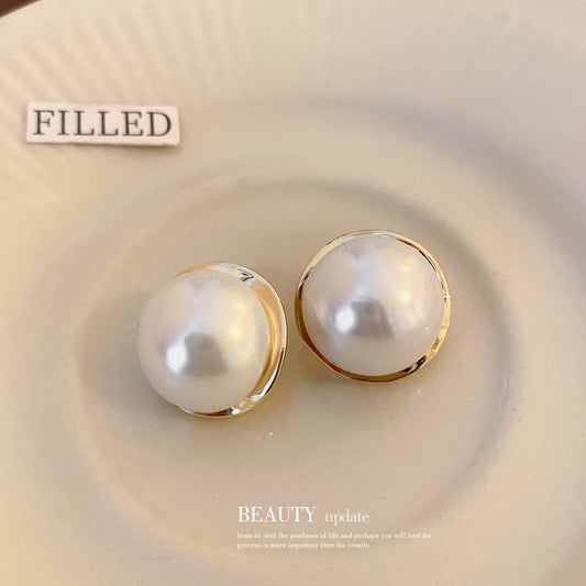 Pearl Geometric Fashion Minimalist Design Ear Earrings