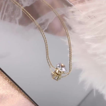 Women's No Fading Single Diamond For Summer Fashion Simple Girlfriends Necklaces