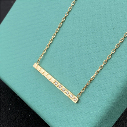 Plaid Diamond Inlaid Clavicle Chain Personality Necklaces