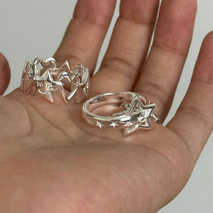 High-grade Cold Style Retro Sweet Star Rings