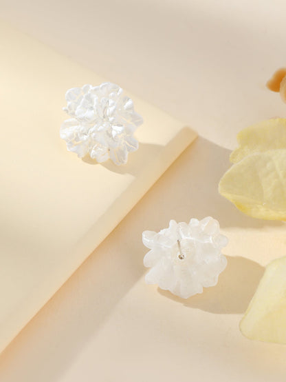 Flower Sier Needle Elegant Simple Trendy Cute Earrings