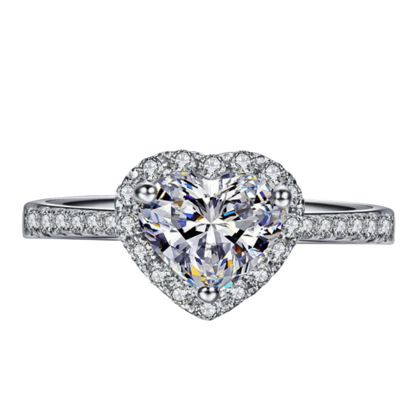 Fashion Heart Shaped Rhinestone Trend Delicate Rings