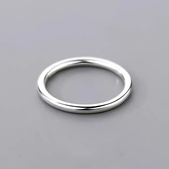 Women's Sier Simple Light Luxury High-grade Pure Rings