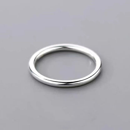 Women's Sier Simple Light Luxury High-grade Pure Rings