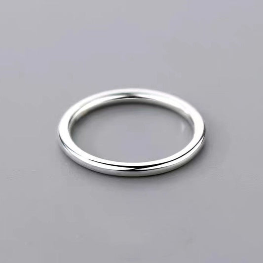 Women's Sier Simple Light Luxury High-grade Pure Rings