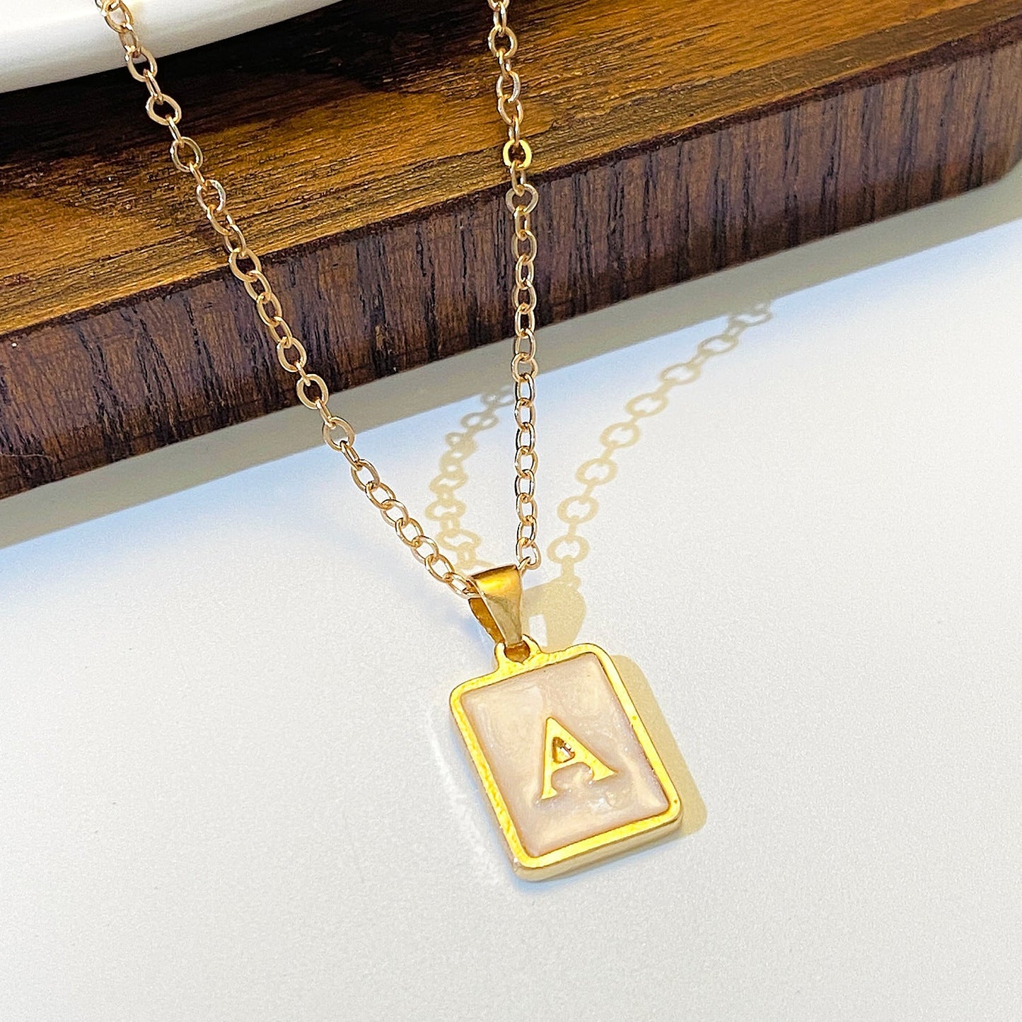 Drop Oil Letter Female Style Retro English Necklaces