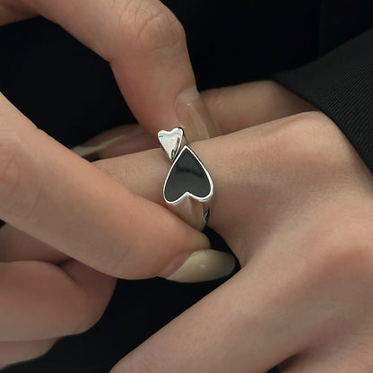 Women's Fashion Unique And Exquisite Drip Glazed Black Rings