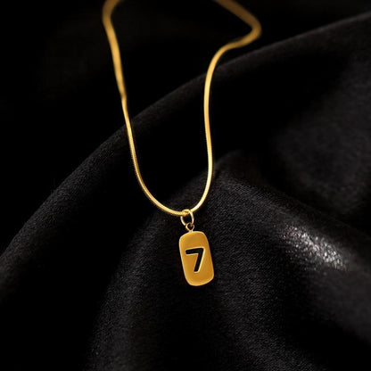 Small Gold Clavicle Chain Female Digital Necklaces