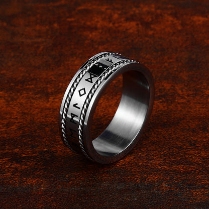Men's Chain Letter Simplicity Nordic Retro Viking Rings
