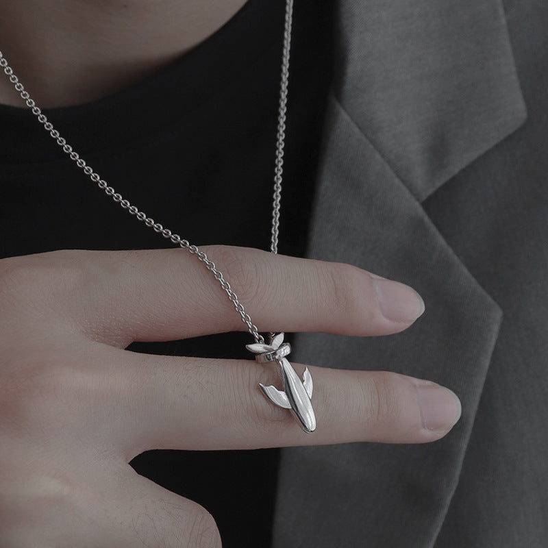 Men's Drop Trendy Cold Style Long Sweater Chain Fashionable Simple Necklaces