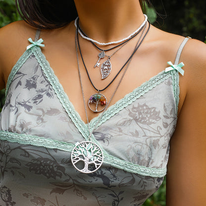 Chinese Retro Lucky Tree Suit Female Ing Style Necklaces