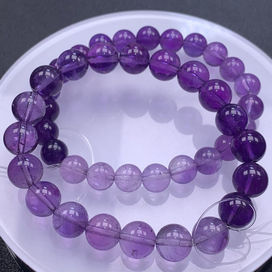 Natural Gradient Color Amethyst Transparent Jewelry Bracelets