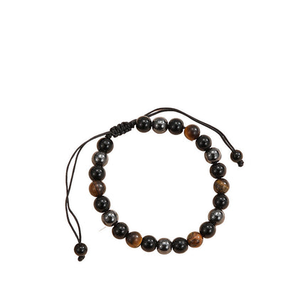 Women's Tigereye Beaded Yoga Sports Haematite Stretch Bracelets