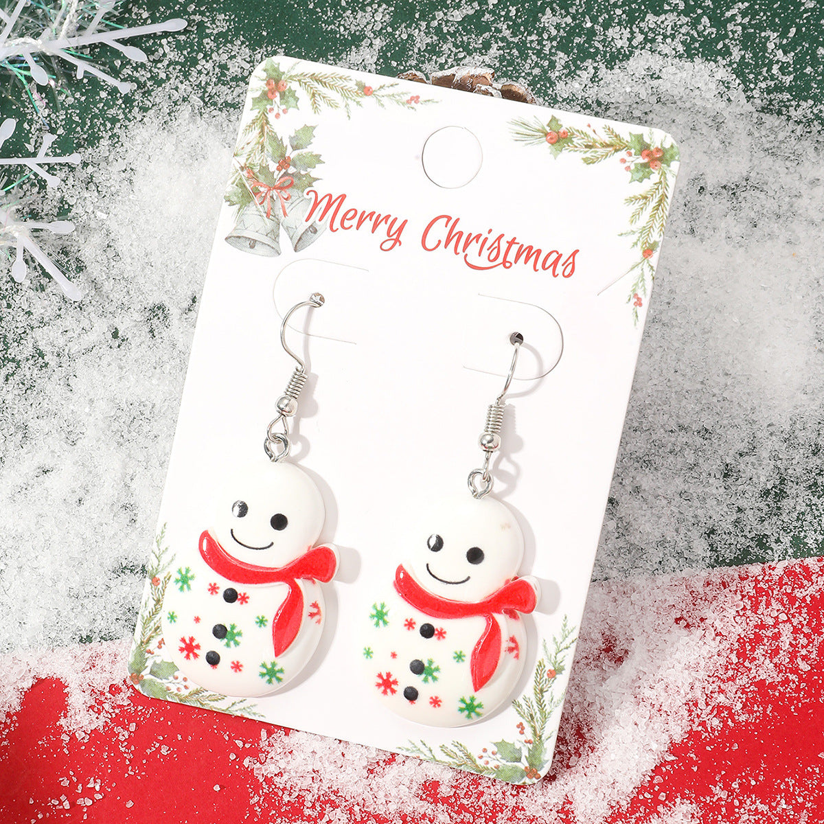 Christmas Cute Cartoon Sweet Tree Snowman Earrings