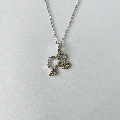 And Light Luxury Peach Heart Tail Hanging Necklaces