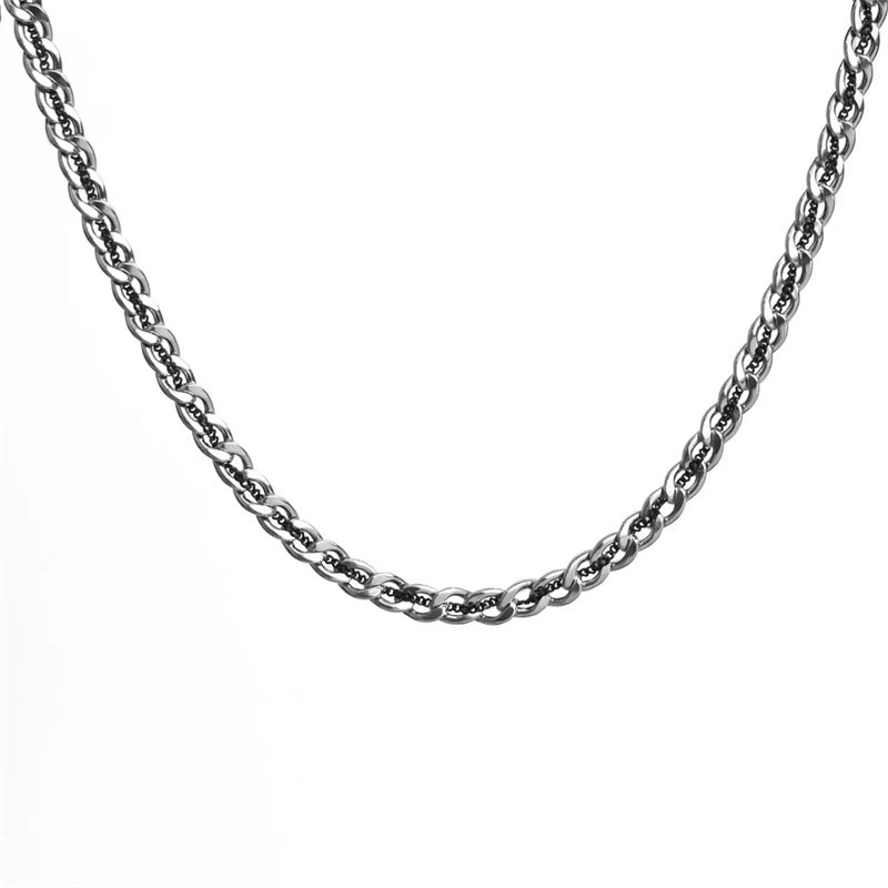 Men's Cuban Titanium Steel Niche Design Clavicle Chain Necklaces