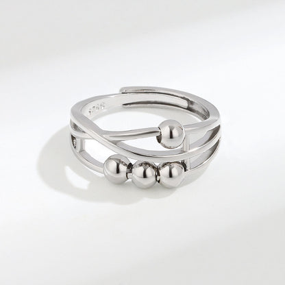 Women's Personality Lucky Beads Smart Design Cross Rings