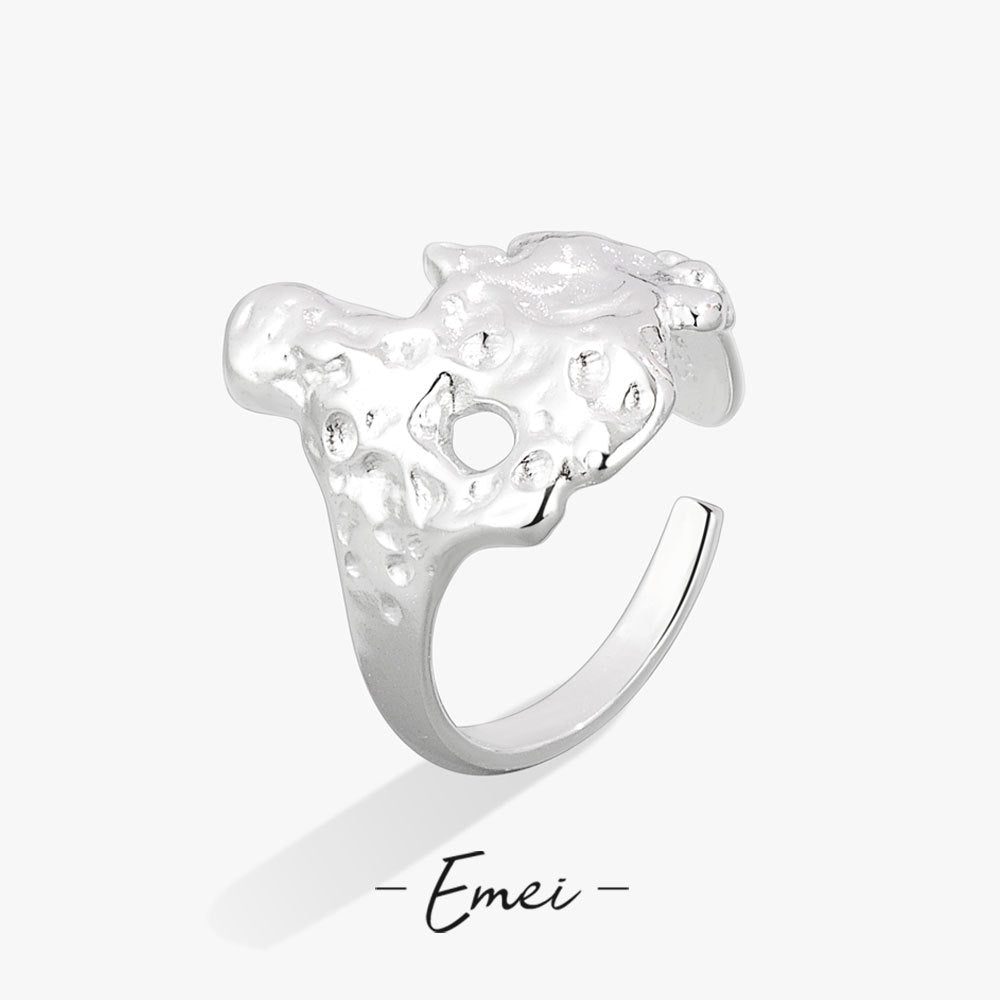 Women's & Men's Irregular Liquid Cold Wind High-grade Dark Rings