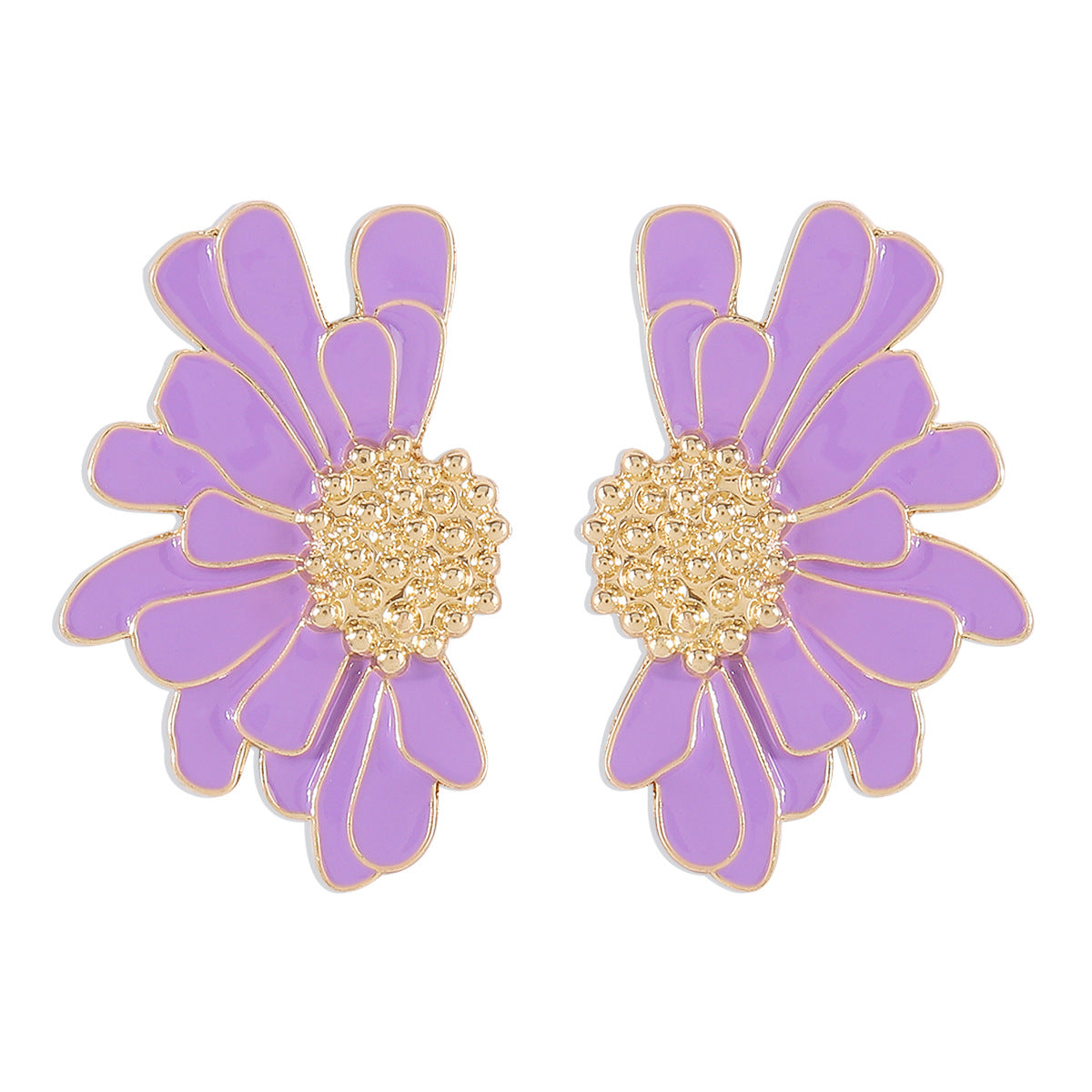 Vintage Alloy Flower Female Temperament Pattern Earrings